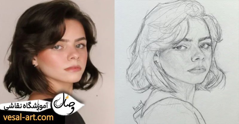 طراحی پرتره از روی عکس 