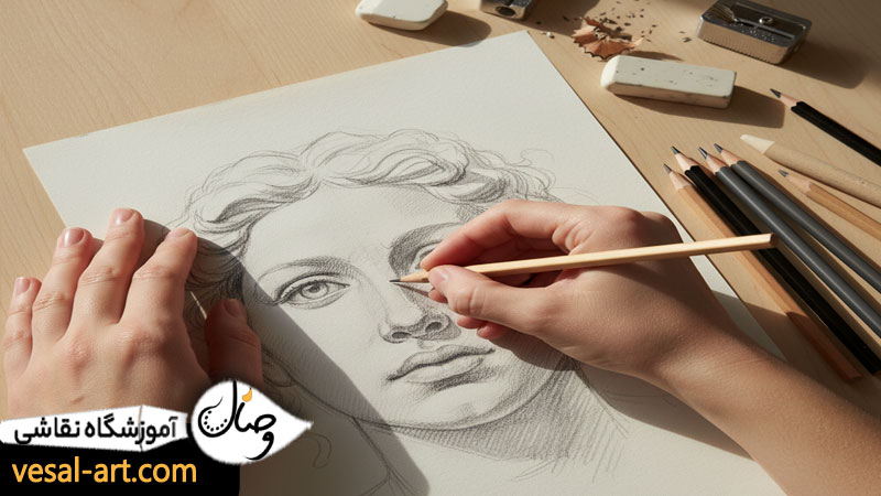 طراحی چشم، بینی و لب 