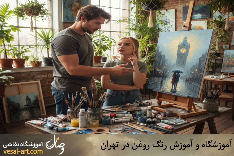 آموزش رنگ روغن 